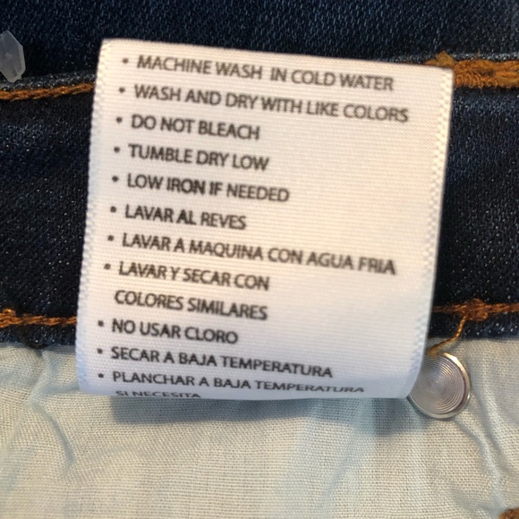 KanCan Jeans Skinny Jeans Dark Wash Fringe & Zipper Hem Sz 9/28 BNWT Style 7285D - Picture 12 of 13